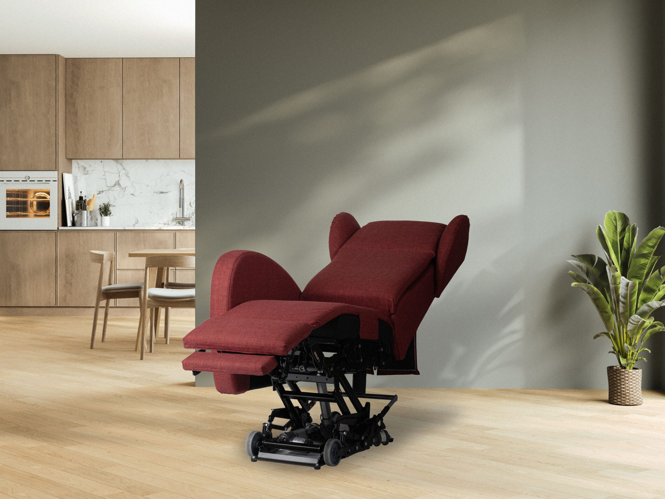 Poltrone relax per anziani e disabili con focus sul meccanismo Rocky